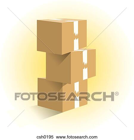 Three boxes stacked on top of one another View Large Illustration Stock Illustration - Three boxes stacked on top of one another. Fotosearch