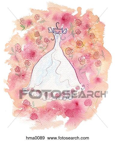 Stock Illustration - Wedding dress. Fotosearch