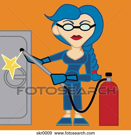 A burglar using a blow torch to crack a safe View Large Illustration Stock Illustration - A burglar using a blow torch to crack a safe. Fotosearch