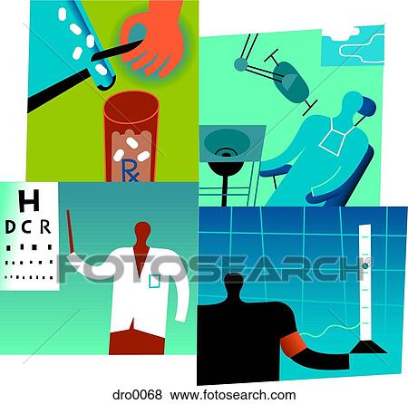 A collage depicting health benefits View Large Illustration Stock Illustration - A collage depicting health benefits. Fotosearch