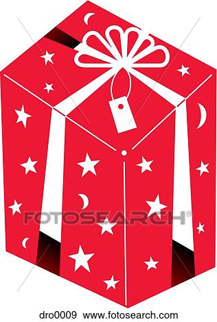 Stock Illustration - Closeup of a red gift with bow. Fotosearch