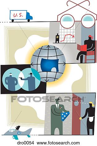 Stock Illustration - Collage depicting the casualties of war. Fotosearch