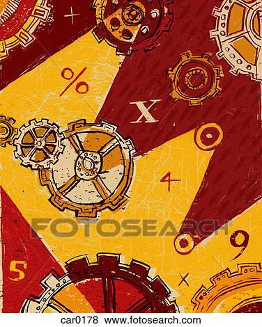Illustration of gears, numbers and signs View Large Illustration Stock Illustration - Illustration of gears, numbers and signs. Fotosearch