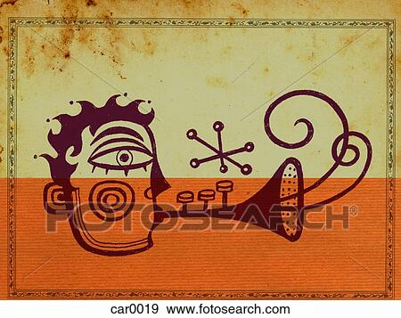 Profile of a man playing the trumpet View Large Illustration Stock Illustration - Profile of a man playing the trumpet. Fotosearch