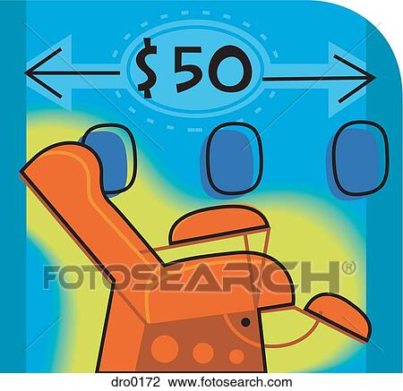 Drawing - Seat upgrade on an airplane. Fotosearch