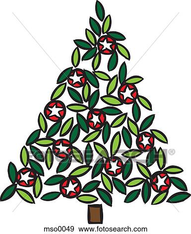A Christmas tree with star ornaments View Large Illustration Stock Illustration - A Christmas tree with star ornaments. Fotosearch