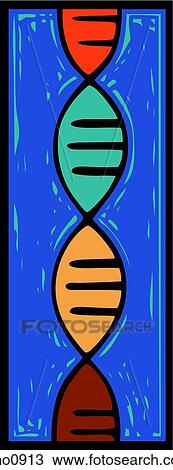 A double helix View Large Illustration Drawing - A double helix. Fotosearch