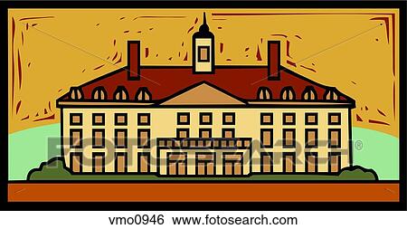 A large university building View Large Illustration Stock Illustration - A large university building. Fotosearch
