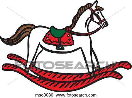 A rocking horse View Large Illustration Clipart - A rocking horse. Fotosearch