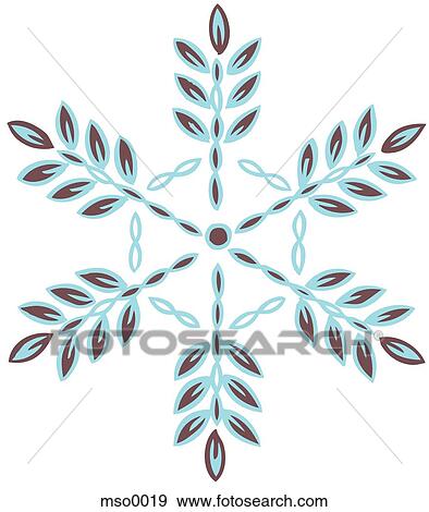 Stock Illustration - A snowflake on white background. Fotosearch