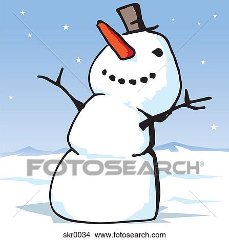 A snowman wearing a top hat View Large Illustration Stock Illustration - A snowman wearing a top hat. Fotosearch