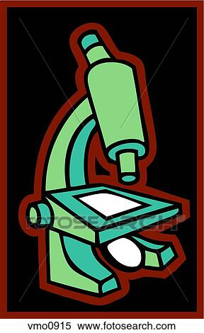 Stock Illustration - Closeup of a microscope. Fotosearch