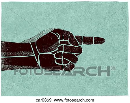 Illustration of a hand pointing sideways View Large Illustration Stock Illustration - Illustration of a hand pointing sideways. Fotosearch