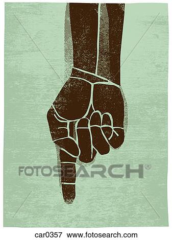 Illustration of a hand pointing downwards View Large Illustration Stock Illustration - Illustration of a hand pointing downwards. Fotosearch
