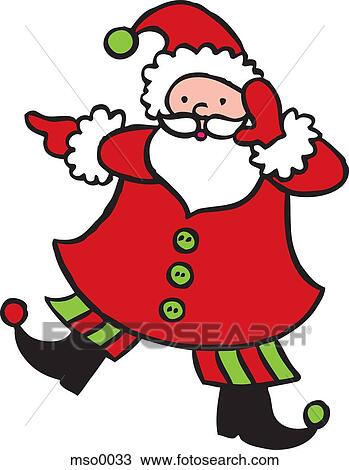 Illustration of Santa Claus dancing View Large Illustration Drawing - Illustration of Santa Claus dancing. Fotosearch