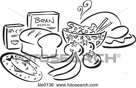 A balanced meal of food groups Stock Illustration | kle0136 | Fotosearch