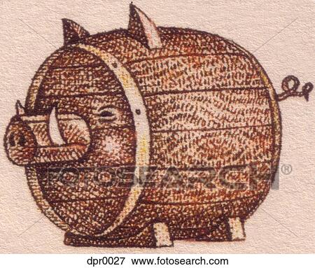 A barrel shaped like a boar View Large Illustration Stock Illustration - A barrel shaped like a boar. Fotosearch