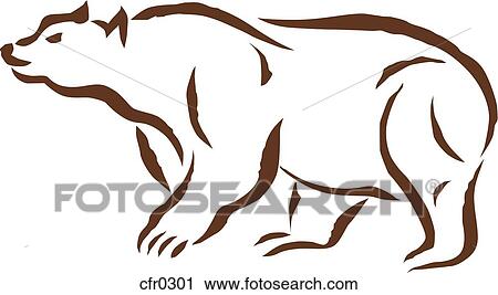 Clip Art - A bear. Fotosearch