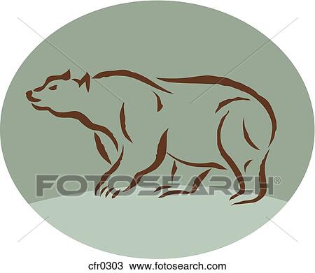 Drawing - A bear. Fotosearch