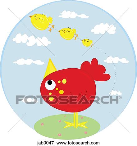 A bird watching other birds fly View Large Illustration Stock Illustration - A bird watching other birds fly. Fotosearch