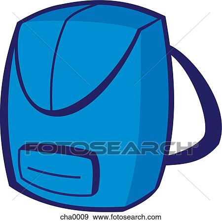 Stock Illustration - A blue back pack. Fotosearch