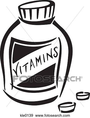 A bottle of vitamins View Large Illustration Stock Illustration - A bottle of vitamins. Fotosearch