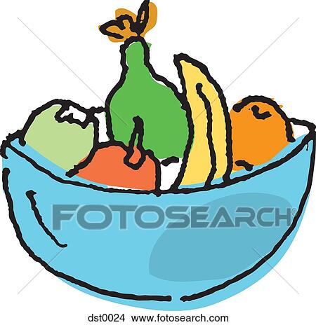 A bowl of fruit View Large Illustration Stock Illustration - A bowl of fruit. Fotosearch