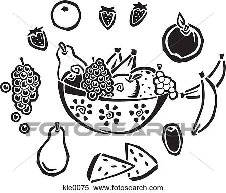 Stock Illustration - A bowl of fruit. Fotosearch