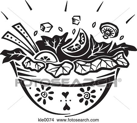 A bowl of salad View Large Illustration Stock Illustration - A bowl of salad. Fotosearch