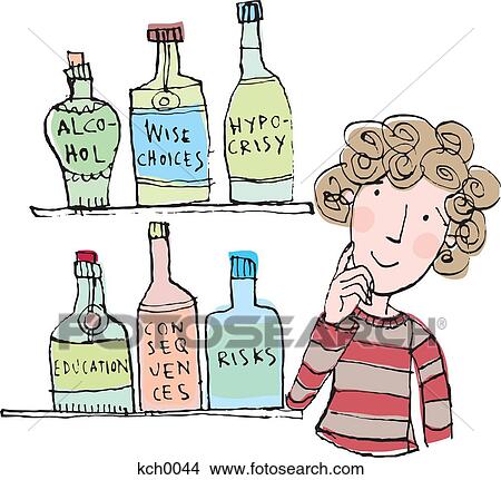 A boy thinking about teen drinking View Large Illustration Stock Illustration - A boy thinking about teen drinking. Fotosearch