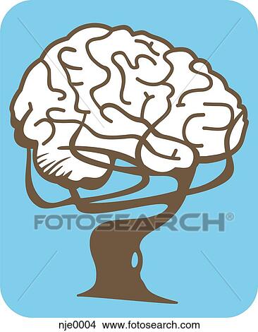 Stock Illustration - A brain tree. Fotosearch