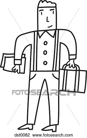 A businessman Drawing | dst0082 | Fotosearch