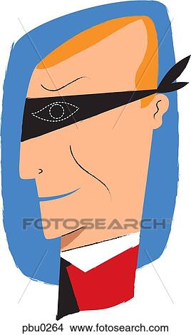 A businessman with a masked disguise View Large Illustration Stock Illustration - A businessman with a masked disguise. Fotosearch