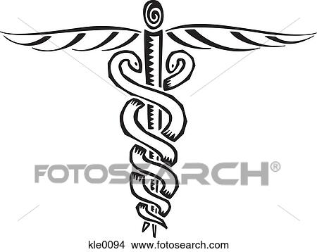Stock Illustration - A caduceus. Fotosearch