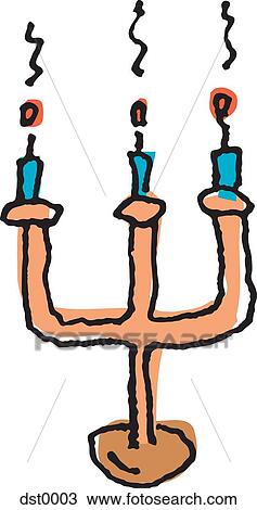 A candelabra View Large Illustration Drawing - A candelabra. Fotosearch