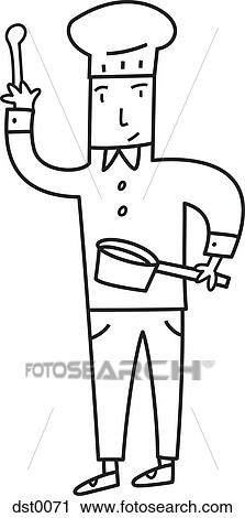 Clip Art - A chef. Fotosearch