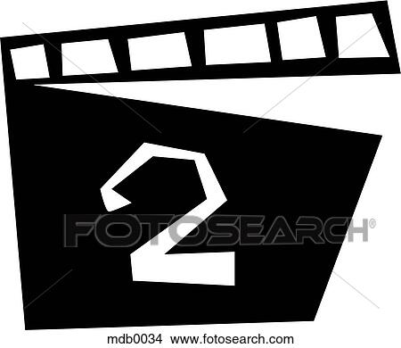 Stock Illustration - A clapboard. Fotosearch
