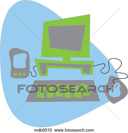 A computer View Large Illustration Clipart - A computer. Fotosearch
