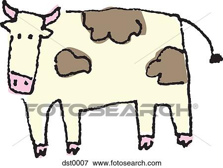 Stock Illustration - A cow. Fotosearch
