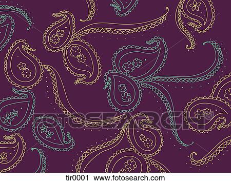 A decorative paisley pattern View Large Illustration Clip Art - A decorative paisley pattern. Fotosearch