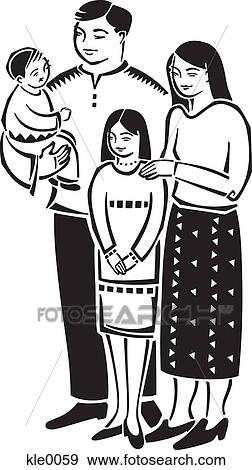 Stock Illustration - A family. Fotosearch