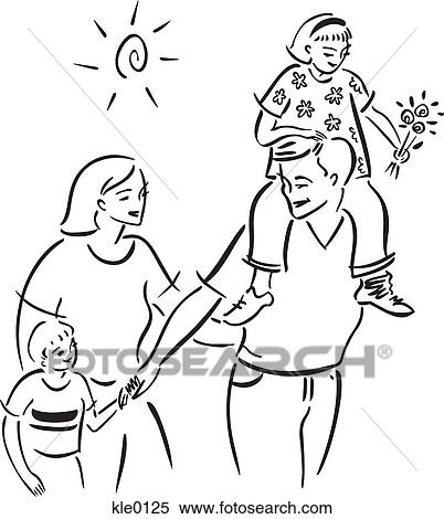 Stock Illustration - A family. Fotosearch