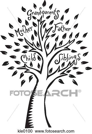 Clipart - A family tree. Fotosearch