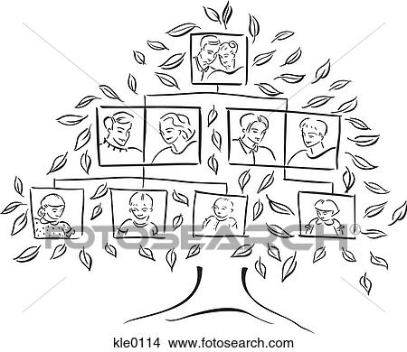 Stock Illustration - A family tree. Fotosearch
