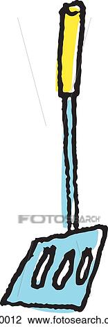 A flipper spatula View Large Illustration Drawing - A flipper spatula. Fotosearch