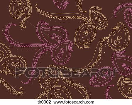 Drawing - A floral henna pattern. Fotosearch
