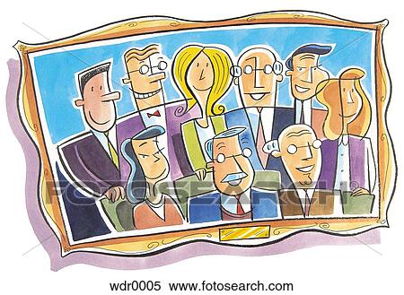 A framed photography of the board of directors View Large Illustration Stock Illustration - A framed photography of the board of directors. Fotosearch