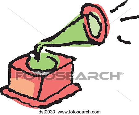 Clipart - A gramophone. Fotosearch