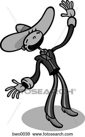 Stock Illustration - A happy gaucho. Fotosearch