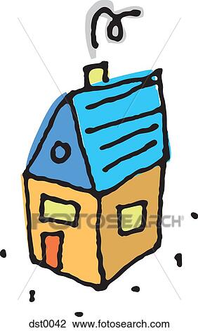 Drawing - A house. Fotosearch
